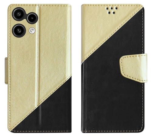 Image of SBMS Flip Cover for Nothing Phone (3a) Lite Back Cover Case with Magnatic Closure | Genuine Leather Finish | Inbuilt Stand | Card & Money Pocket | Wallet Style Flip Back Case Cover (MultiBlack)