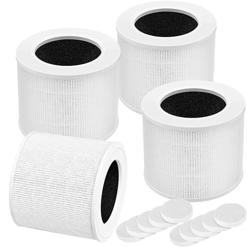 Leemone 4 Pack Core Mini Replacement Filter for LEVOIT Core Mini Air Purifiers,High-Efficiency Activated Carbon
