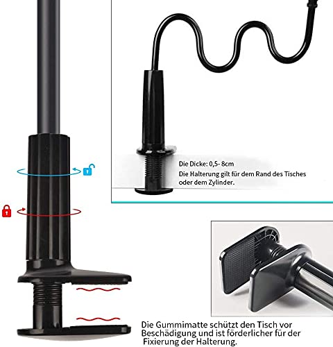 Voarge 3 in 1 Set Handy Halterung, mit Zwei Arten Schwanenhals Halter, Universal Ständer für iPhone Smartphone Handy… – Bild 4