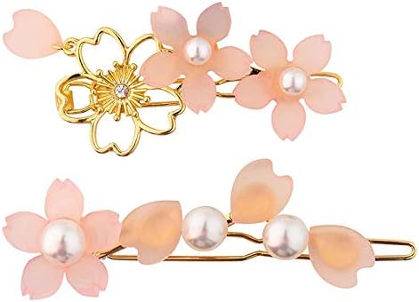 Amazon ヘアピン 桜 ヘアクリップ 髪 ヘアピン2セット 髪留め ヘッドドレス 髪飾り ヘアアクセサリー 女の子 女性 レディース プレゼント ピン コーム 通販