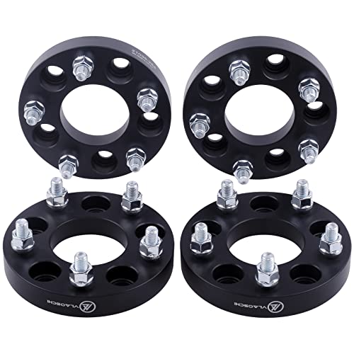 VLAOSCHI Black Forged 5x127 to 5x120 Wheel Adapters 1 Inch with 14x1.5 Studs Compatible with Jeep 5 Lug 5x5 for 2019+ Wrangler JL JLU Gladiator JT | 2011+ Grand Cherokee WK2 Durango - Pack of 4