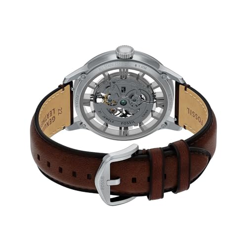 Image of Fossil Townsman Brown Automatic Leather Watch ME3270