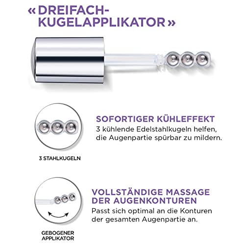 L'Oréal Paris Augenserum mit 1,5% Hyaluronsäure und 1% Koffein für eine strahlende Augenpartie, Mit kühlendem Kugel… - Image 6