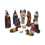 Comfy Hour Kolekcja Faith and Hope Baby Jesus, Święta Rodzina z Aniołem, figurka bożonarodzeniowa, zestaw 11 sztuk, żywica poliestrowa