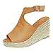 Sandales Femme été Tropezienne Bout Carré Ajustable Bride Cheville Souples Escarpins Marche Nordique Mesh Fashion Perennial Seasonal Basic Ete Chaussures Traditionnelles Indiennes(Kaki,39.5)