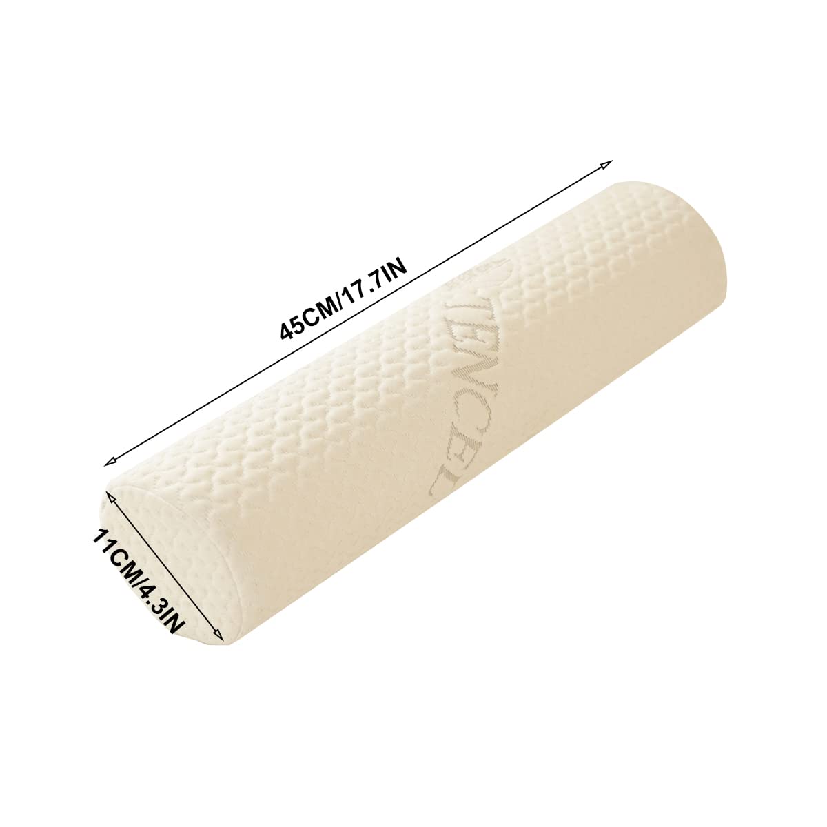 BlinBlin Almohada Enrollable de Espuma Viscoelástica para el Cuello Almohada Cervical Redonda, Alivia el Dolor de Cuello, Ideal para Dormir, sillas de Oficina y Viajes.(17.7 x 4.4 in)