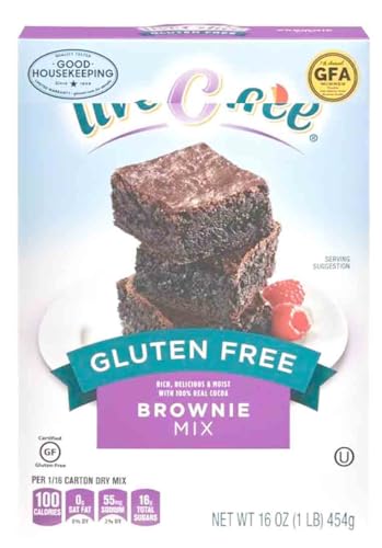 Chocolate Brownie Mix, Free of: Gluten Nuts Lactose Soy & Wheat, Live G Free Baking For Cocoa Cakes, Cookies, Muffins, 16oz Box