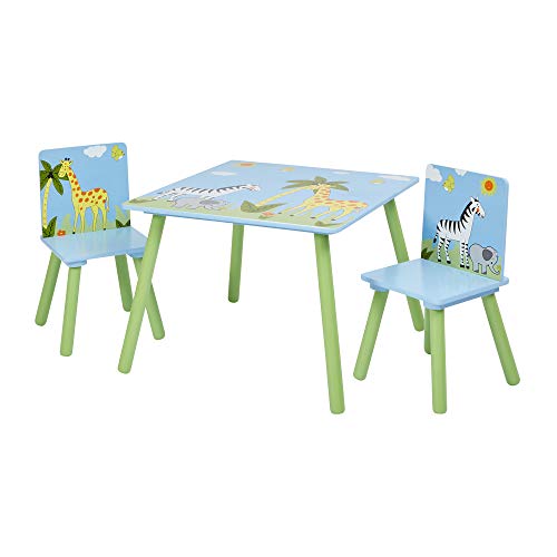 Liberty House Toys - juego de mesa y 2 sillas Safari para niños