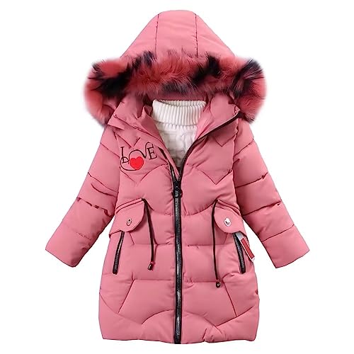 linboo Mädchen Winterjacke Kinder Wintermantel Dicke Steppjacke Lange...