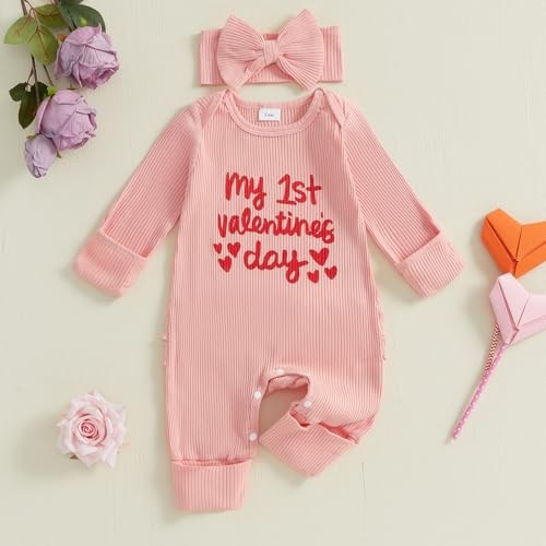 My First Valentines Baby Girl Outfit Long Sleeve Romper Jumpsuit Winter Spring Newborn Girl Outfits Clothes3