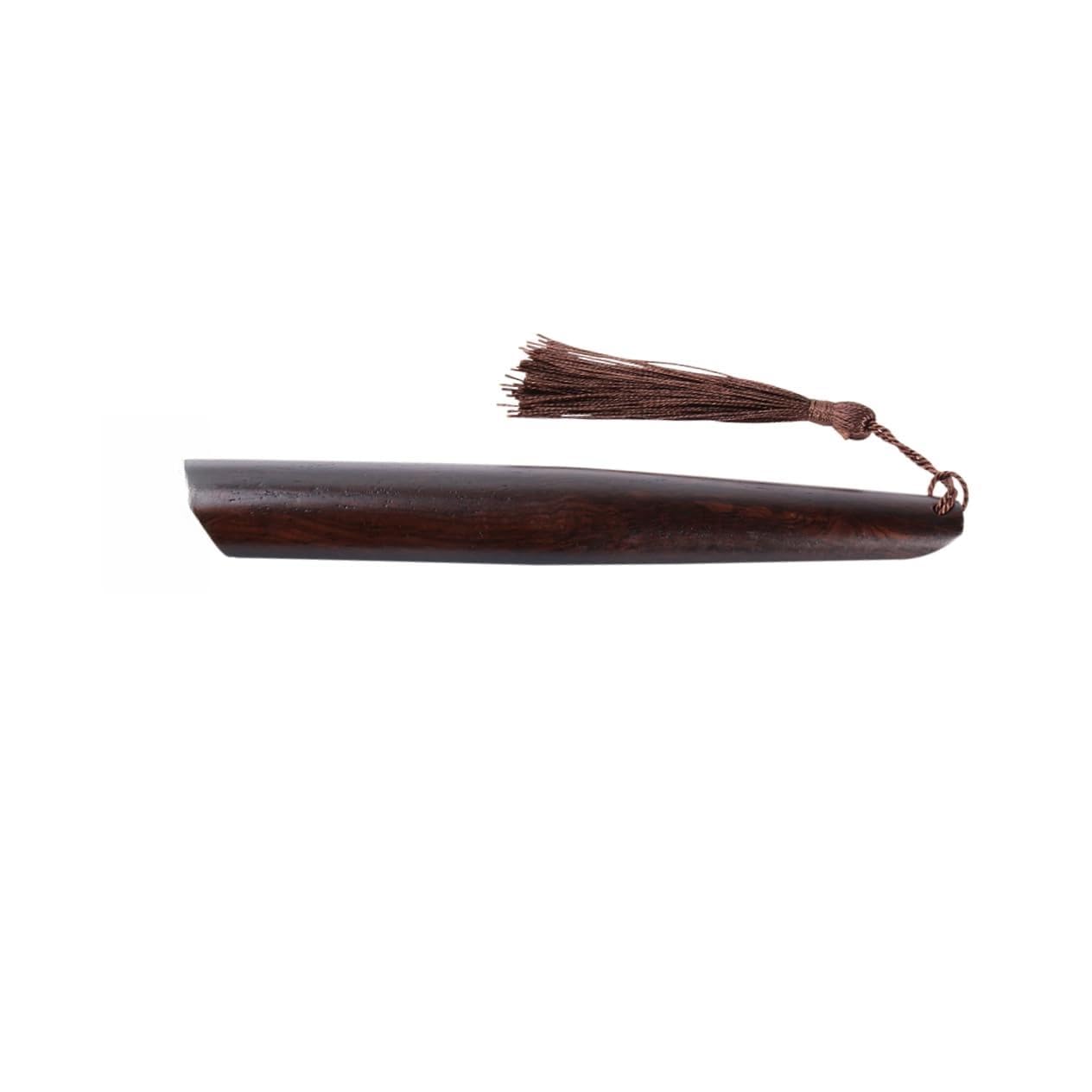 Cabilock Wooden Leaf Tea Scoop Vintage Teaware Accessory Large Scoop Handle Tea Spoon for Home Office Restaurant