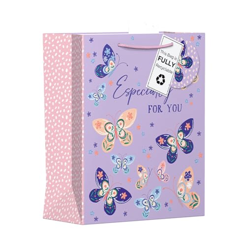 Zale Yardley Bolsa de regalo, bolsa de regalo, bolsa de regalo de papel, bolsas de fiesta, bolsa de felicitación con cuerda de manejo, regalos de cumpleaños, aniversario de boda, día de la madre o día