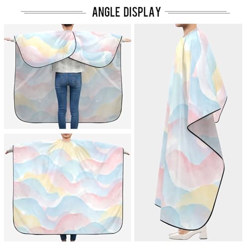 Capa de barbería impermeable para hombres Kigai Watercolor Waves miniatura 5