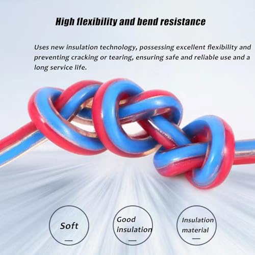 Câble d'extension d'alimentation flexible transparent 2 conducteurs cuivre 65ft 2.5mm2 - 3