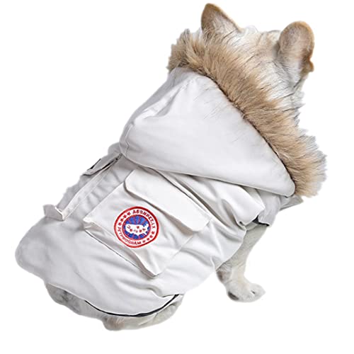 ISUPY ���� �y�b�g�� �_�E���x�X�g���W���P�b�g �~�p �h�b�O�E�F�A �p�[�J�[ �R�[�g �t�[�h�t�� �����^�� �h�� ���� ���U�����o������ �L�O�B�e (2XL,�z���C�g)