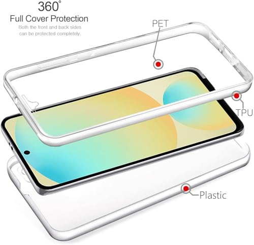 Galaxy S24 Fe Case, Galaxy S24 Fe 360 Case, Front And Back Case, Clear Full Body Case Hard PC & Soft Silicone Gel Phone Case For Samsung S24 Ultra Case, Samsung Galaxy S24 Fe Case (S24 FE) Galaxy S24 Fe Case, Galaxy S24 Fe 360 Case, Front And Back Case, Clear Full Body Case Hard PC & Soft Silicone Gel Phone Case For Samsung S24 Ultra Case, Samsung Galaxy S24 Fe Case (S24 FE)