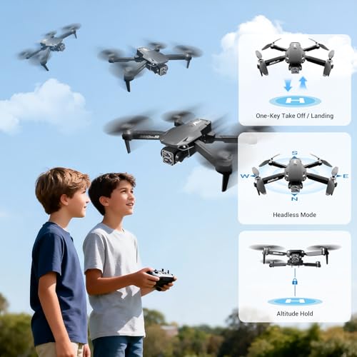 Drone with Camera for Adults Kids 2K Mini Drone One Key Take Off/Land FPV Drone with Brushless Motor, Altitude Hold, 3D Flips, 2 Batteries, Beginner drones with camera Under 249G - Image 5