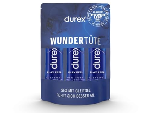 Durex Play Feel Gleitgel – Wasserbasiertes Gleitmittel für angenehme Gleitfähigkeit, sanft & pH-freundlich – 300 ml (3 x 100 ml) Durex Play Feel Gleitgel – Wasserbasiertes Gleitmittel für angenehme Gleitfähigkeit, sanft & pH-freundlich – 300 ml (3 x 100 ml)