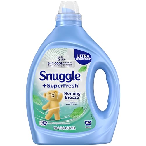 Snuggle Liquid Fabric Softener, SuperFresh Original, Eliminates Tough Odors, 2X Concentrated, 150 Loads