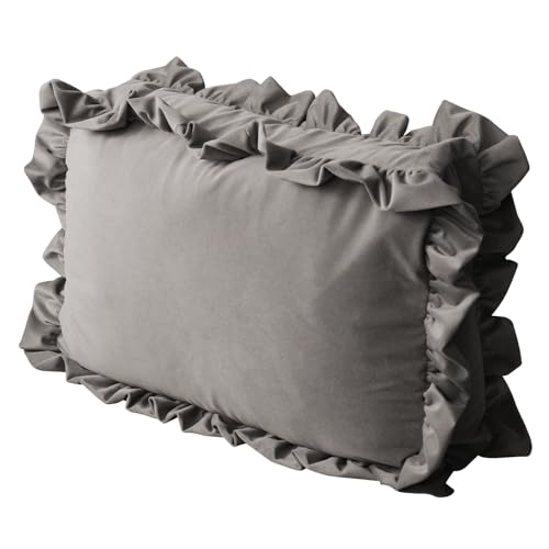 With フリル付き フリル付き収納袋 収納袋 毛布収納 ブランケット収納 クションになる収納袋 タオル タオルケット 洗える 収納カバー 車用 収納便利 クッション メール便 50×35×10cm Eベージュグレー b511f