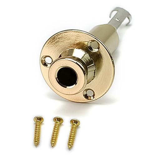 1セット ギター モノフォニック エンドピン ソケット プラグ 6.35mm ギター ストラップ ボタン プラグ ソケット アコースティック エレキ ギター アクセサリー