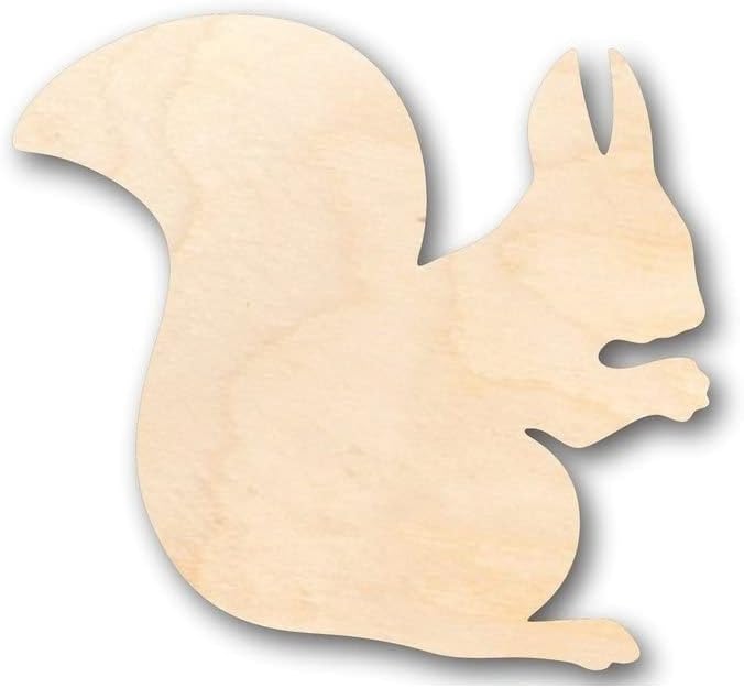 Unfinished Wood Squirrel Shape Animal Craft up to 46" DIY 16" / 3/4"