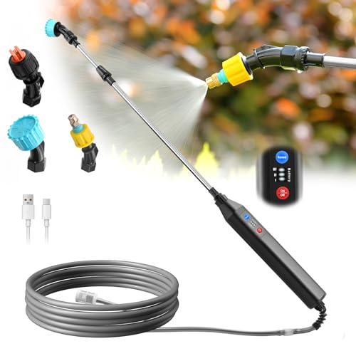 SideKing 23.6' Battery Powered Sprayer Wand, 2025 Upgraded Electric Sprayer...