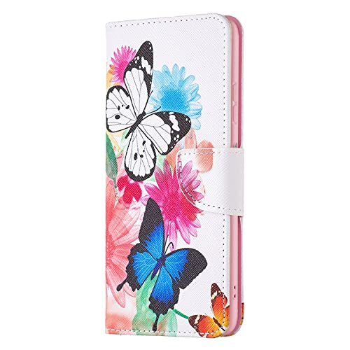 Étui portefeuille Nokia G11 König Design protection cuir style papillons