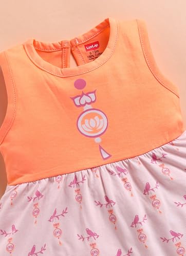 Image of LuvLap Baby Girl 100% Cotton Sleevless Girls Frock Pack of 3