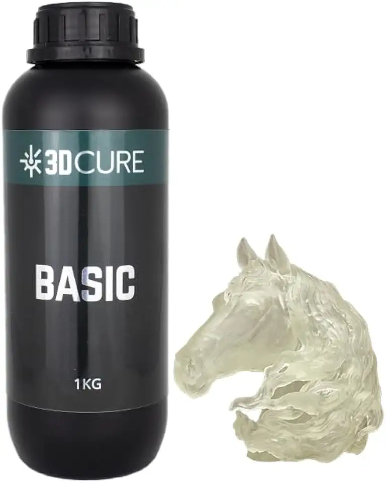 Resina 3D Cure Basic para Impressora 3D, 1 Kg (Clear)