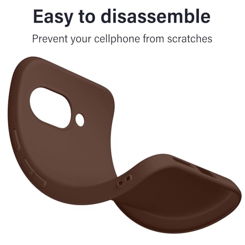 Image of X-level for Google Pixel 9A Case Slim Fit Soft Flexible TPU Ultra-Thin Grip Matte Finish Coating Phone Back Cover, Light Shockproof Protective Pixel 9A Phone Case for Women Men-Brown