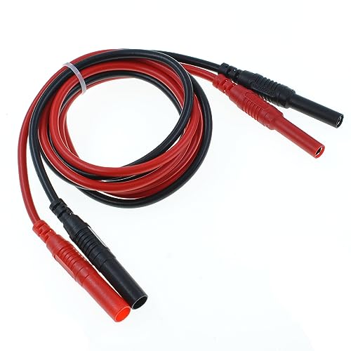 Image of 1 Pair Meter Test Lead Extension Male to Female Connector 4mm Banana Plug to Jack Heavy Duty Silicone Wires Multimeter Leads Probes Adapter 14AWG 1.5M /59