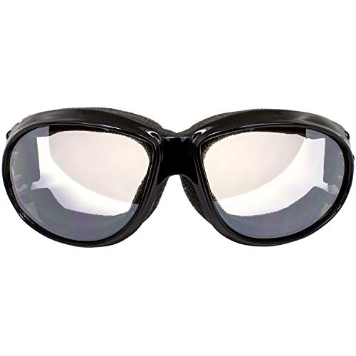 Image of Global Vision Eliminator Dirt Bike Padded Motorcycle Riding Goggles for Men and Women (Black Frame /Smoke Lens)