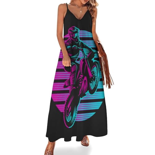 Robe longue femme été sans manches style maxi fluide pour la plage