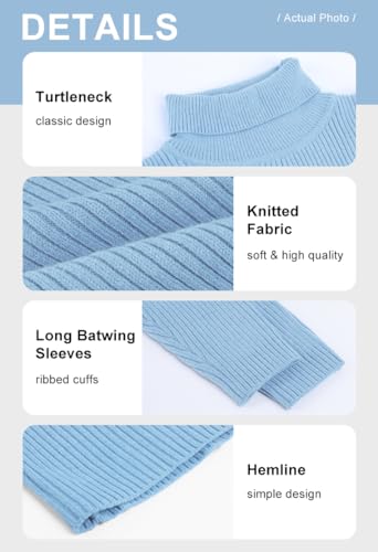 Image of chouyatou Women's Chunky 2 Piece Outfits Turtleneck Knit Sweater and Maxi Bodycon Skirt Sets
