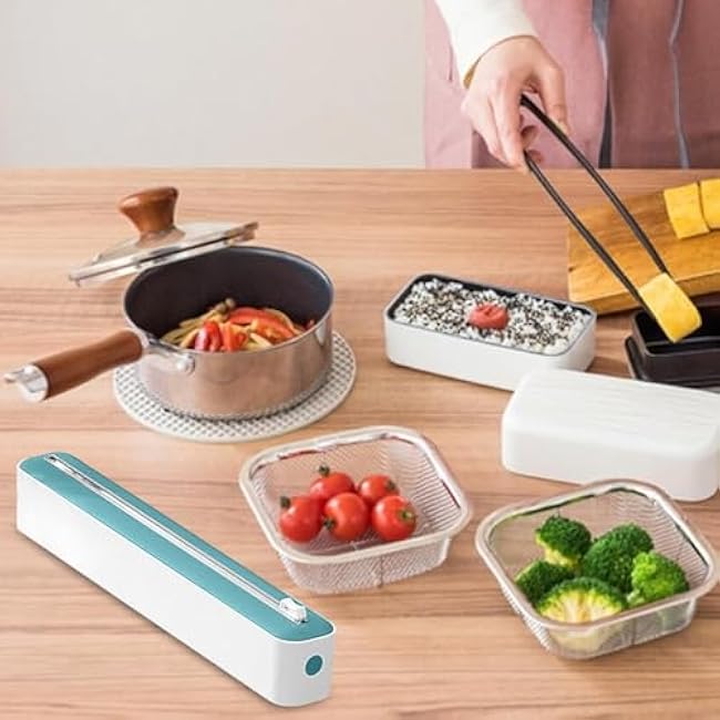 Wrap Dispenser with Slide Cutter | Aluminum Foil Storage Dispenser | Manual Quick Cut Kitchen Dispense Box for Cling Wrap Aluminum Foil Wax Paper