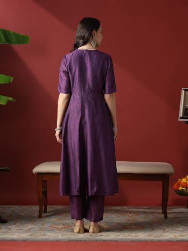 Image of Globus Women Kurta Set (GS578722 Olive Green S)