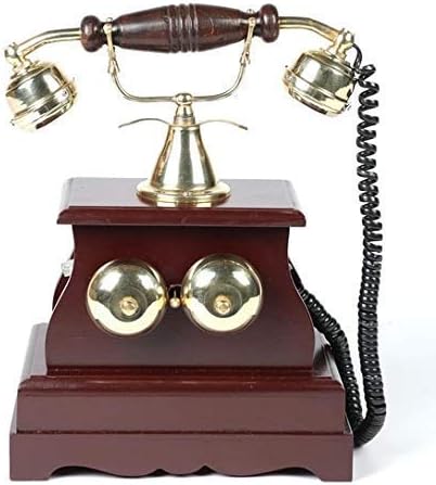 Antique Landline Telephone with Decorative Table Top and Vintage Retro Dial Wooden Base by VintiquE Vintage Collection
