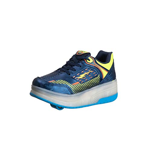 Tênis de Rodinhas Infantil SapatoFran com Led´s (36, AZUL-MARINHO)