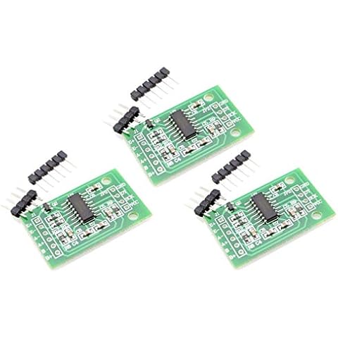 Hailege 3pcs HX711 Weighing Sensor Dual-Channel 24 Bit Precision A/D Module Pressure Sensor Cover