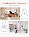 VEVOR Aerial Yoga Frame & Hammock Set, 9.67ft Yoga Swing Frame with 6.6-Yard Nylon Hammock, Heavy-Duty Premium Stand, 551.15 lbs Max Capacity Rig, for Indoor & Outdoor Aerial Fitness Training (White)