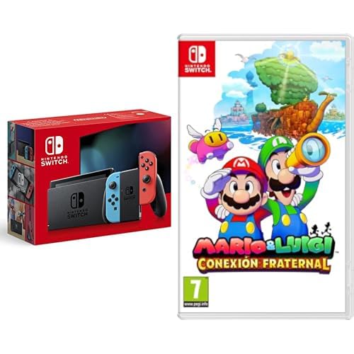 Nintendo Consola Switch - Color Azul Neón/Rojo Neón & Mario & Luigi: Brothership