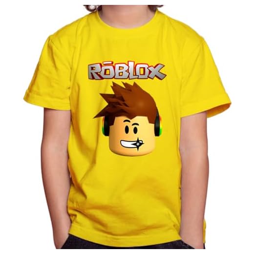 Camiseta Camisa Infantil Juvenil Menino Menina Desenho Robbloxx Mod-02 (BR, Numérico, 14, Regular, Amarela)