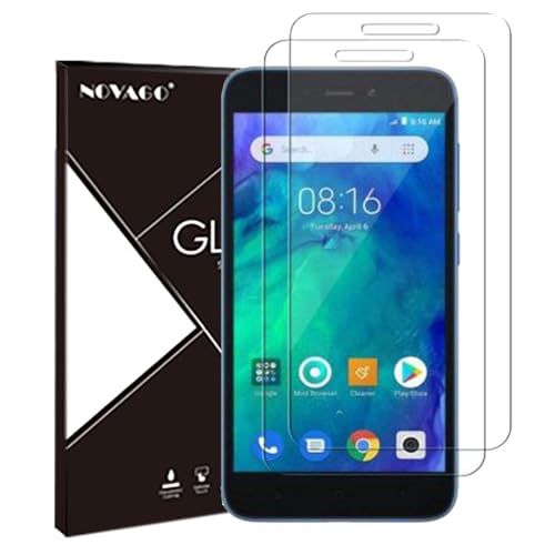 NOVAGO compatible con Xiaomi Redmi Go -Pack de 2 protectores de cristal templado ultra resistentes a golpes y a la explosión de pantalla