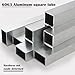 COYOUCO 2 Pack 6063 Aluminum Square Tube 500mm 30x30mm–30x70mm Hollow Seamless Tubing for Metal Frame Industrial Bracket Furniture DIY Projects,30x60x2mm