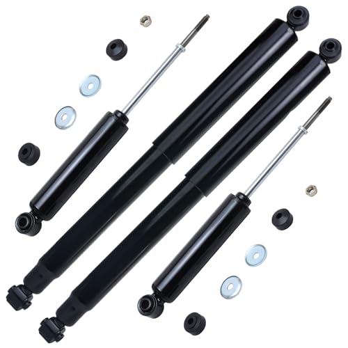 Image of Detroit Axle - 4pc Shock Absorbers for 1997-2004 Dodge Dakota, 1998-2003 Dodge Durango, 4 Shock Absorbers Assembly Front & Rear 1999 2000 2001 2002 Replacement