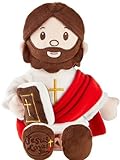 BOKUFLY Jesus Plush Doll Jesus Plushie Stuffed Toy with Book Christian Stuff Religious for Kids Christening Easter 13