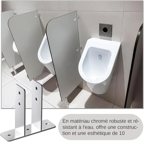 Soporte para pantalla de orinal con juego de 4 herrajes de fijación para inodoros públicos 5
