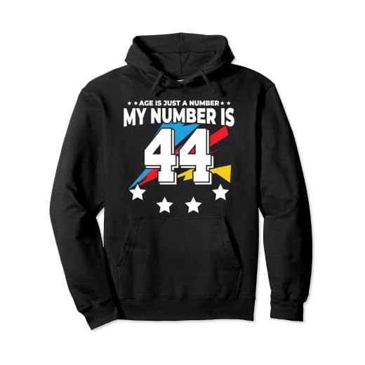 Age Is Just Number - Deportes 44 años de edad, divertido cumpleaños 44 Sudadera con Capucha