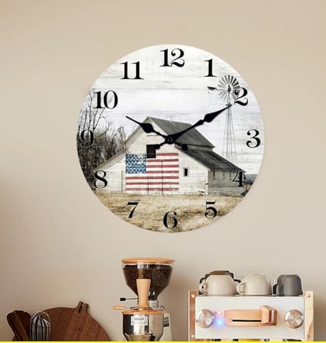 14-Inch Rustic Farmhouse Wall Clock